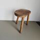 Vintage French Wooden Tripod Stool