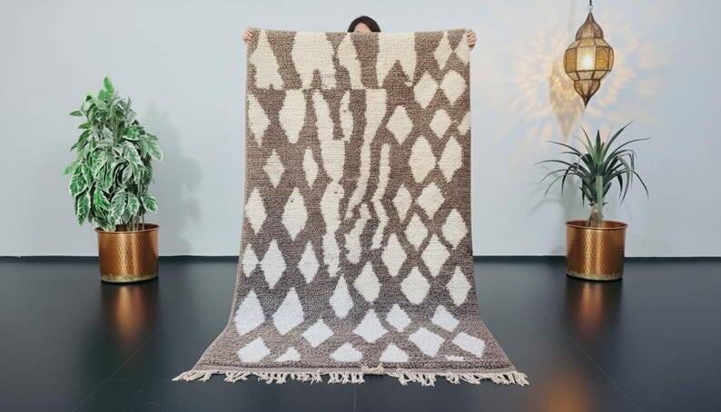 Handmade Beni Ourain wool rug 150/250cm