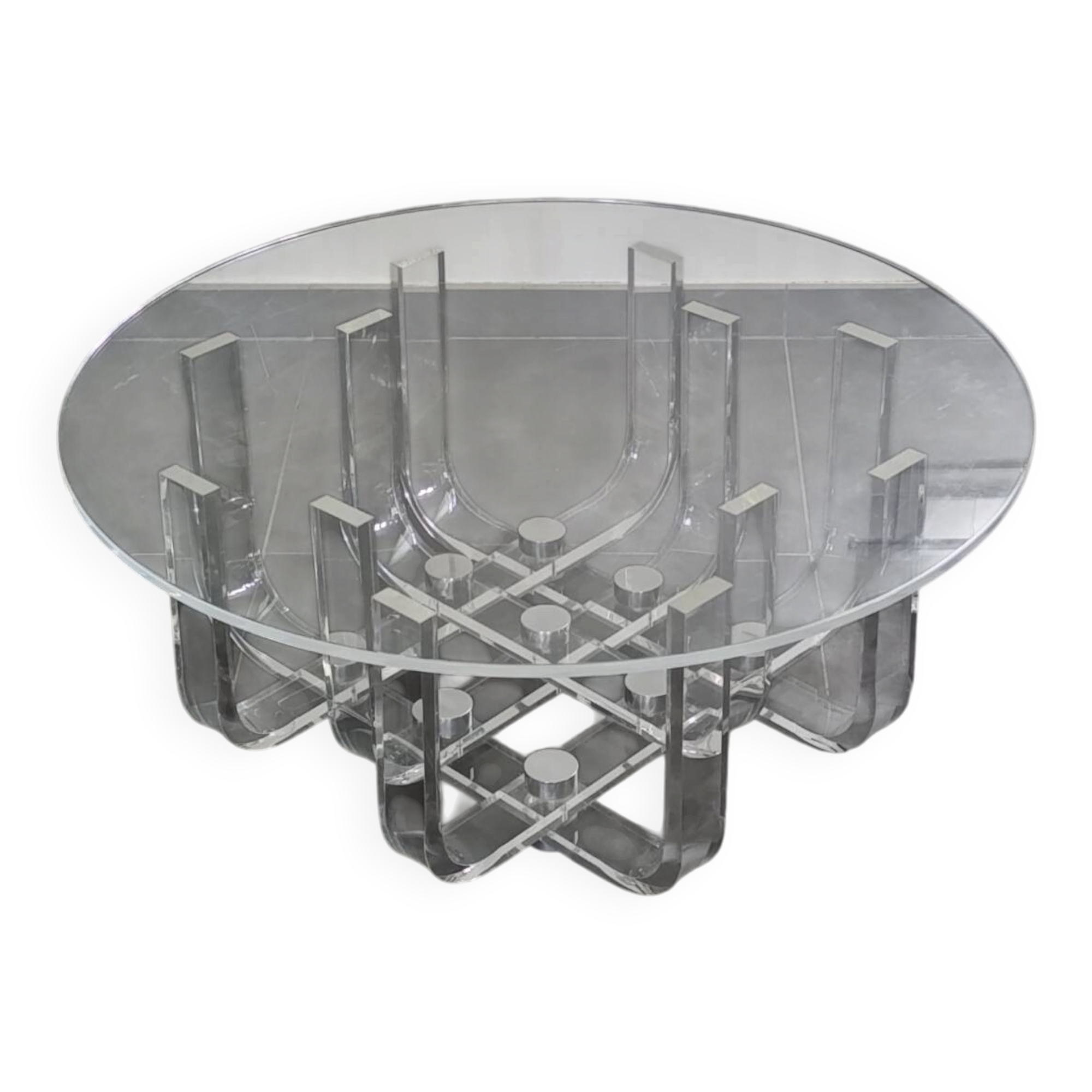 Vintage coffee table in acrylic