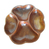 Plat en bois en forme de fleur