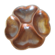 Flower shaped wooden dish