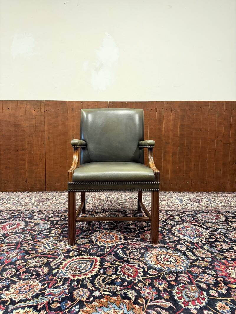 Set of Classic English Chesterfield Desk Chairs