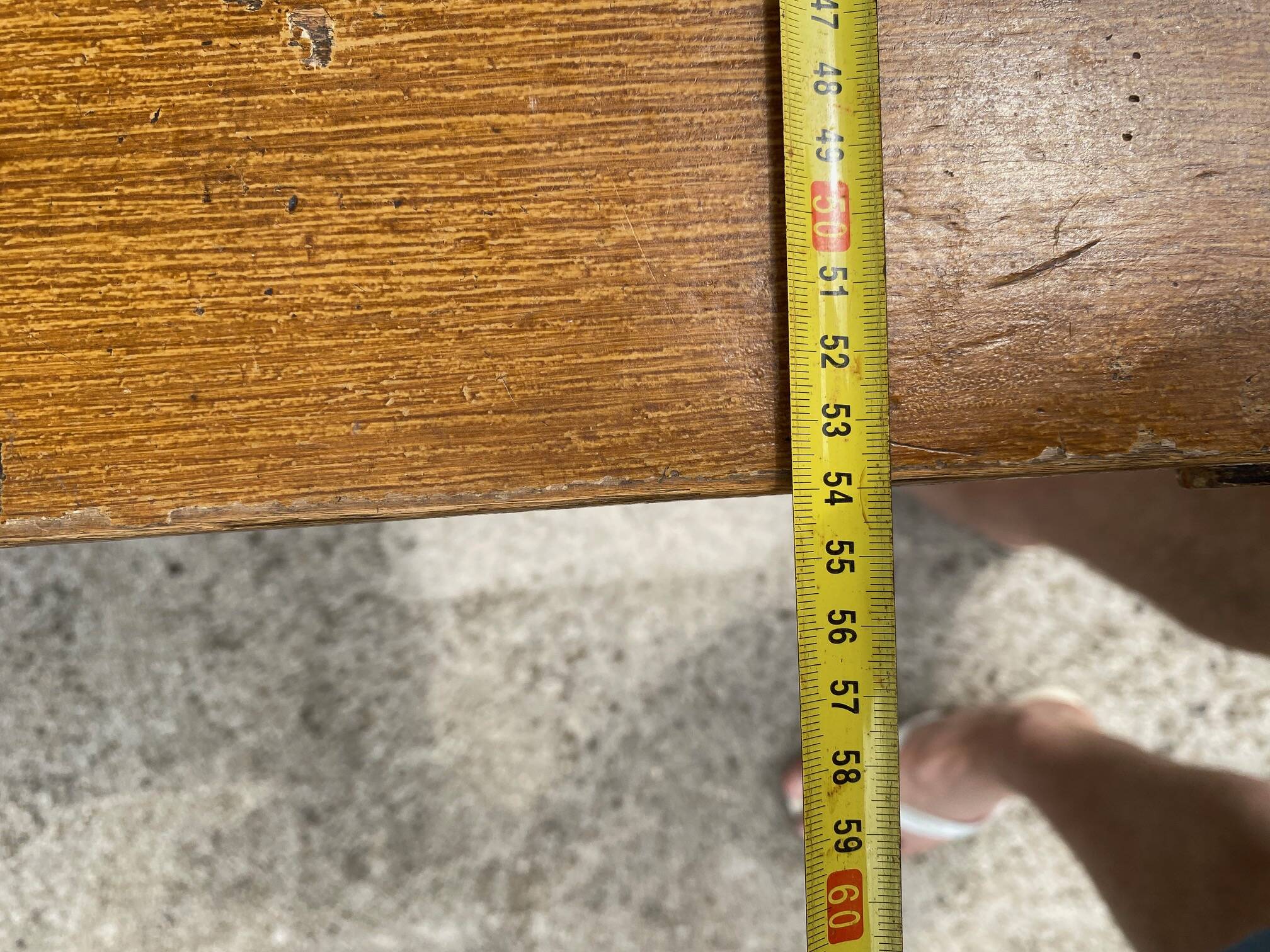 Vintage wooden bistro table