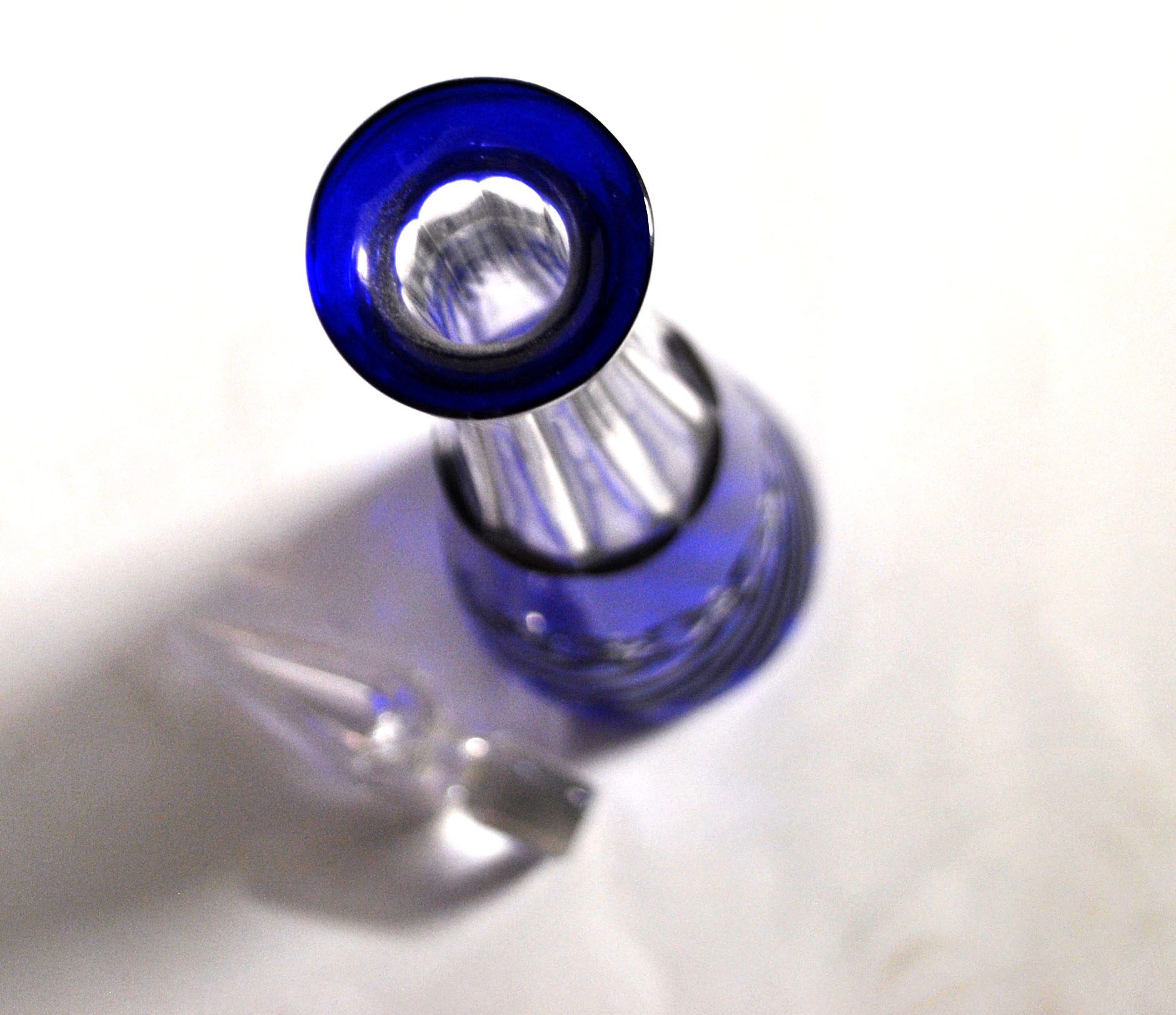 SAINT-LOUIS Metra Carafe in double-layered cobalt blue crystal – liqueur H31.5cm