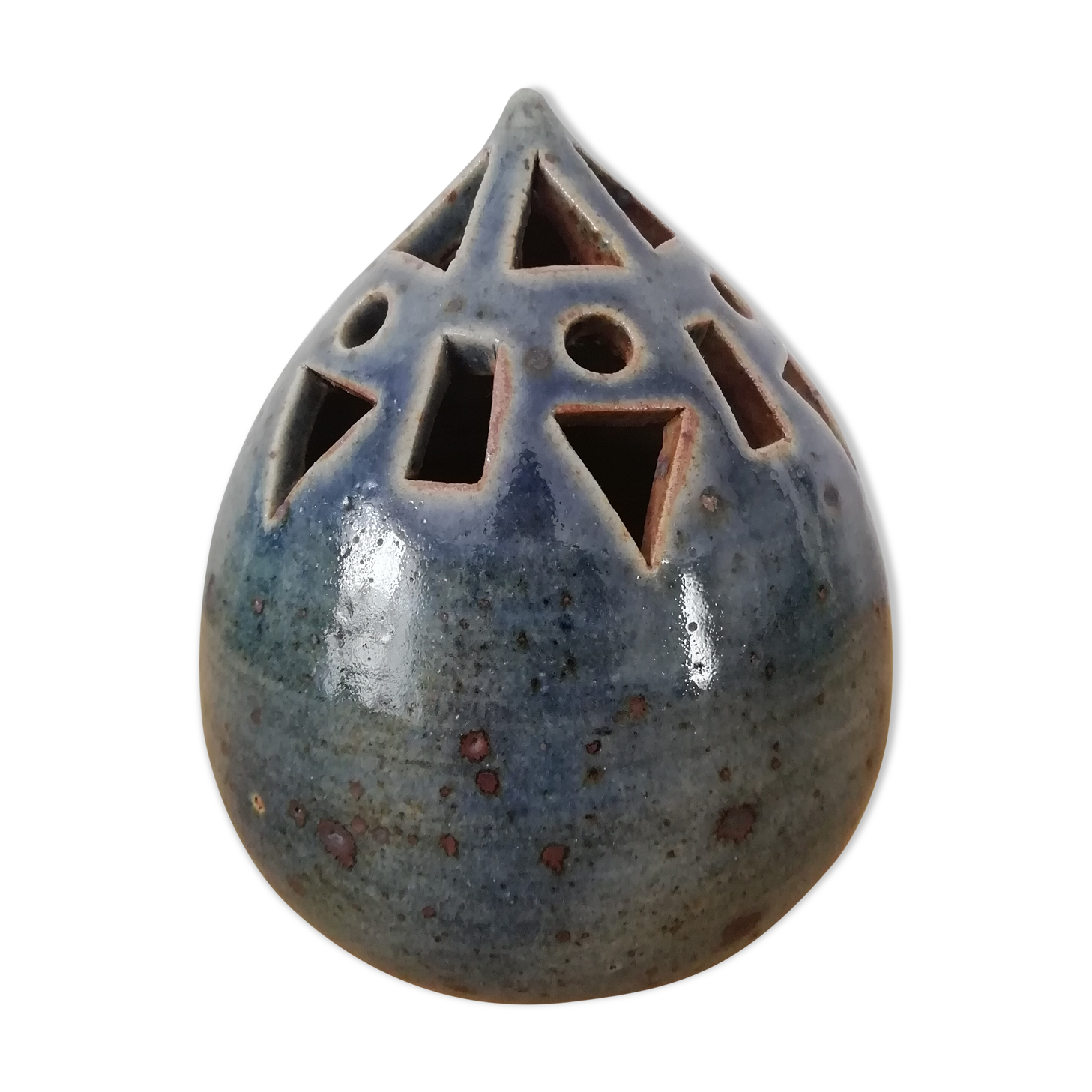 Pique flowers in glazed ceramic-nigon savignies