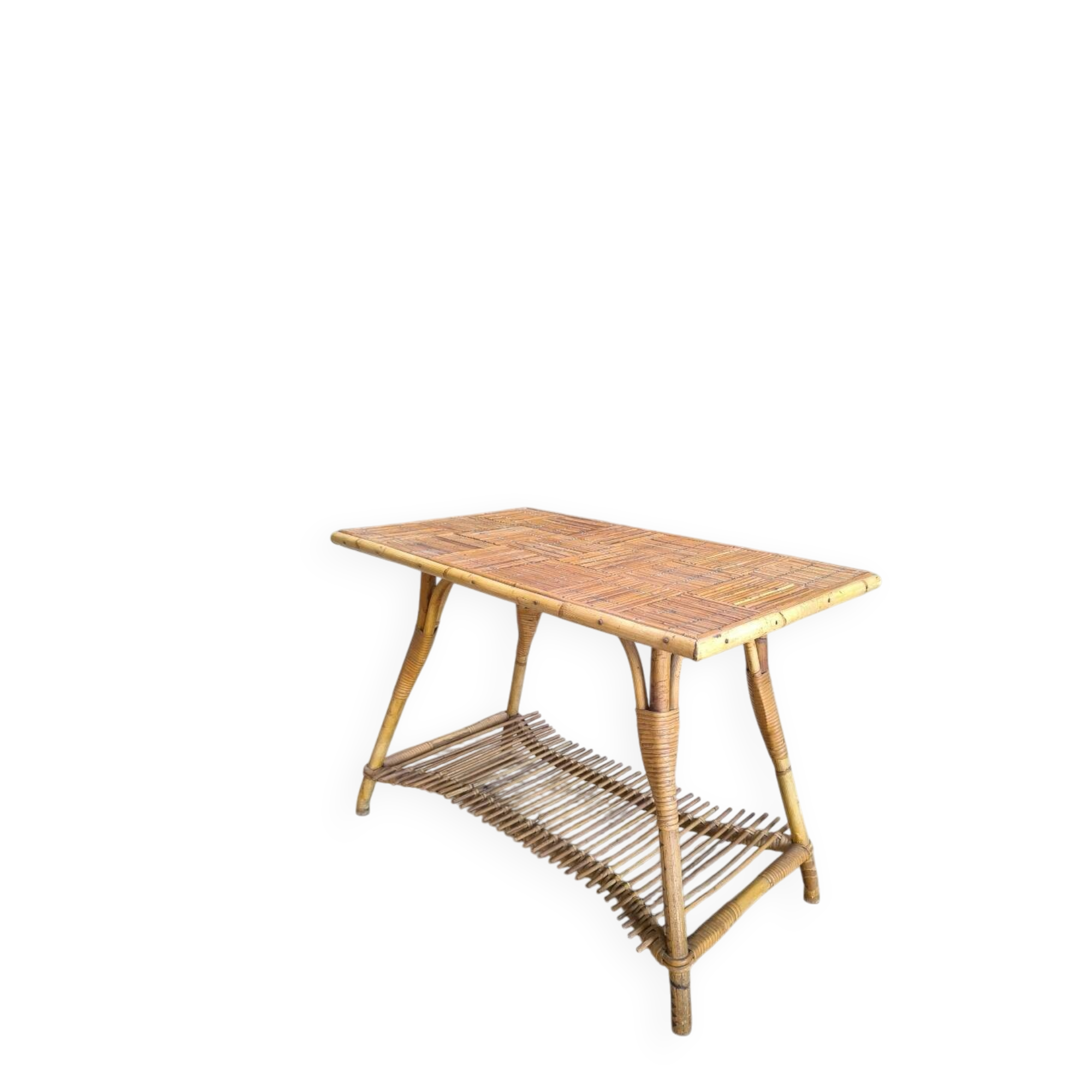 Vintage rattan coffee table