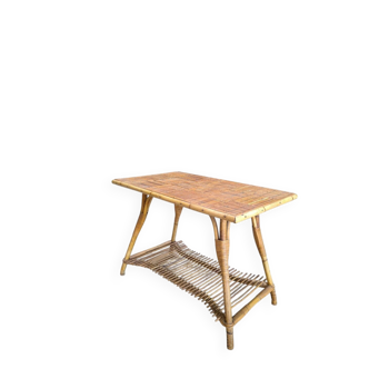 Vintage rattan coffee table