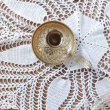 Brass candle holder with pineapple handle, France 50s/60s