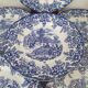 6 earthenware plates with floral and pastoral scene motifs