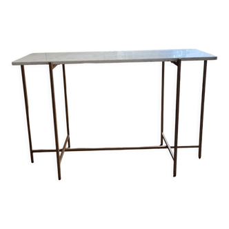 Marble and steel console