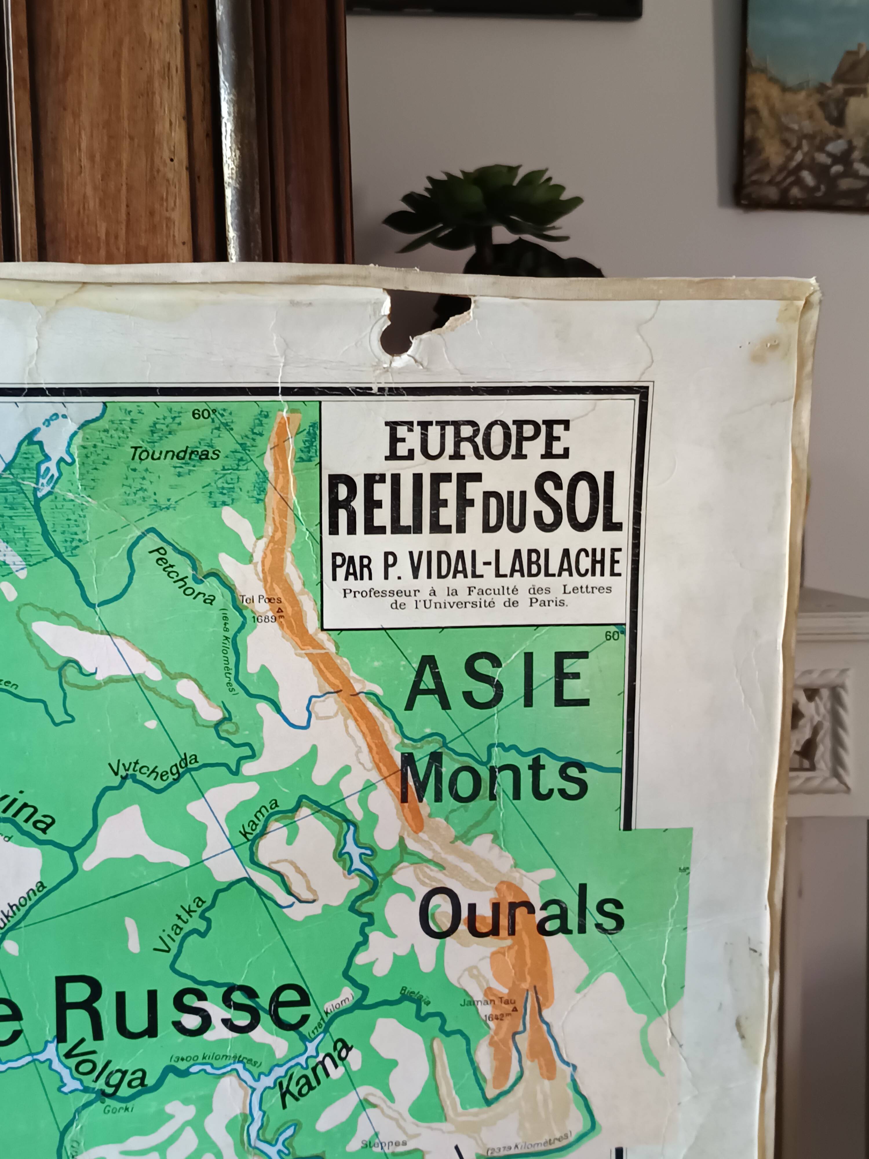 old school map 1950 Paul Vidal Labache n°12