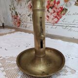 Brass push candle holder high handle