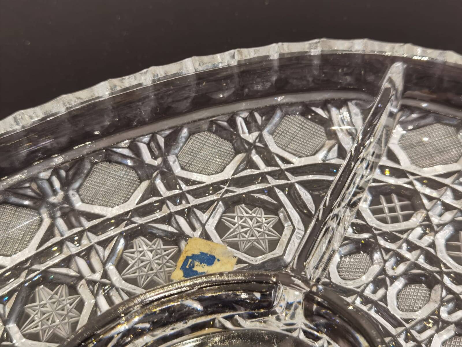 5-compartment crystal aperitif dish