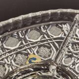 5-compartment crystal aperitif dish