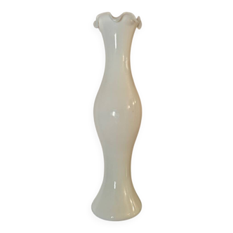 Vase soliflore opaline blanc