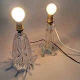 Pair of crystal lamps, France 1940/1950.