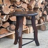 Tabouret tripode en bois