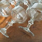 Set of 6 crystal glasses for wine or champagne