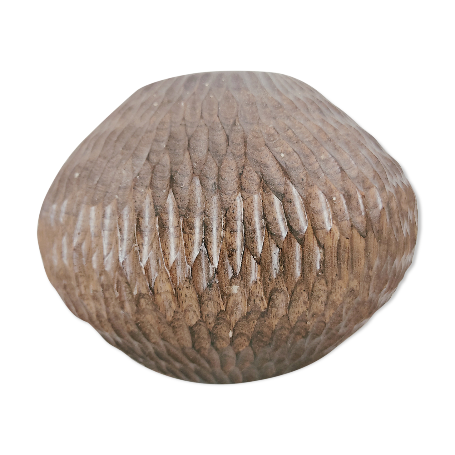 Carved wooden vase