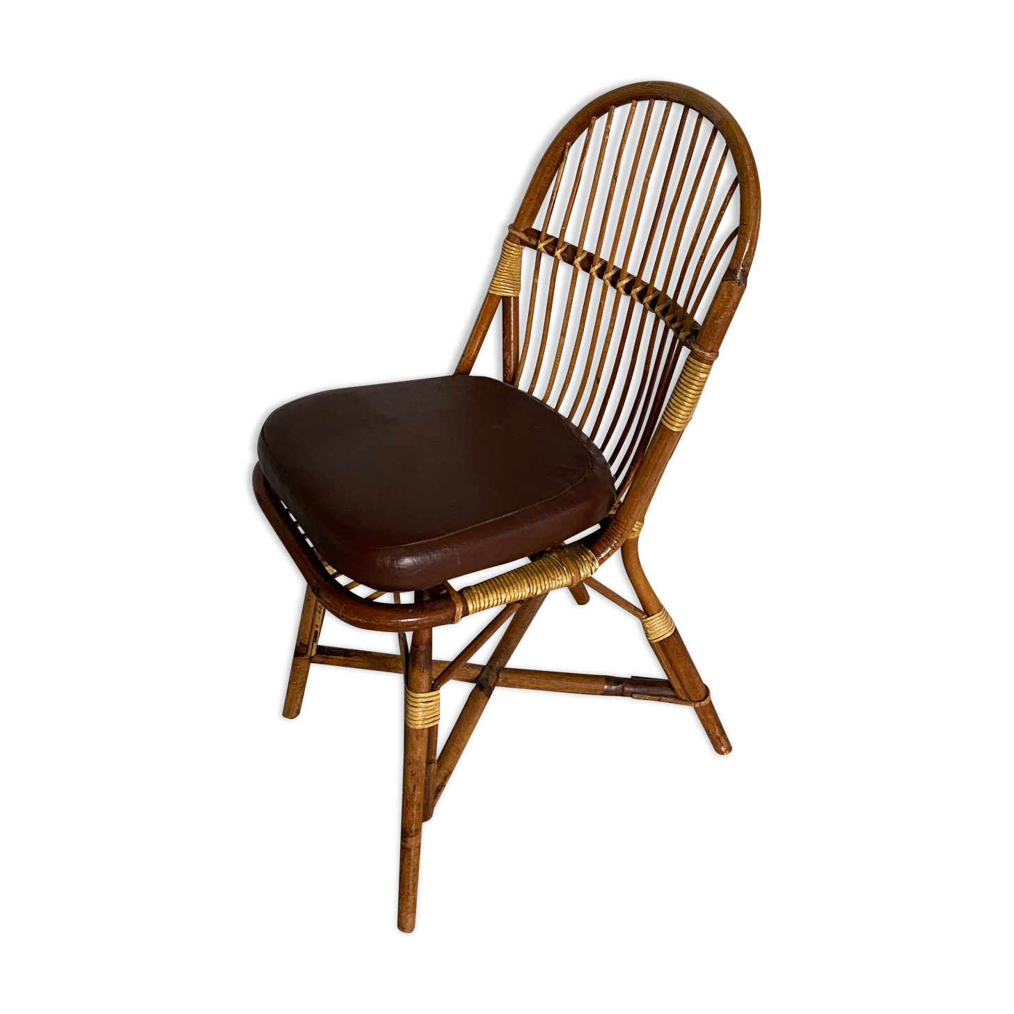 Bamboo and rattan chairs circa 60/70 from maison drucker