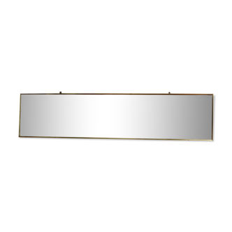 Vintage wall mirror, brass color 142x36cm
