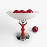 Vide-poche design chrome et verre Bugatti
