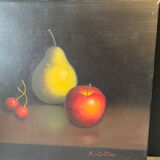 Huile sur toile nature morte signée