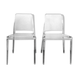 Pair of transparent plexiglass chairs "Armet Italy"