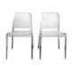 Paire de chaises en plexiglass transparent "Armet Italy"