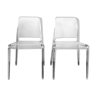 Pair of transparent plexiglass chairs "Armet Italy"