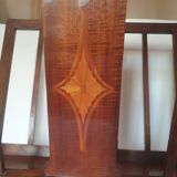 Magazine rack or partition in inlaid wood, early 20th century