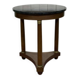 Empire-style side table from the 1950s in mahogany and black marble