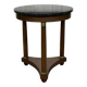 Empire-style side table from the 1950s in mahogany and black marble