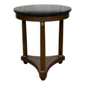Empire-style side table from the 1950s in mahogany and black marble