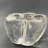 Crystal candle holder signed DAUM
