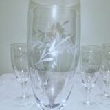 5 flûtes à champagne en cristal