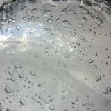 Coupe creuse cannelée en cristal soufflée bullée Daum Nancy France