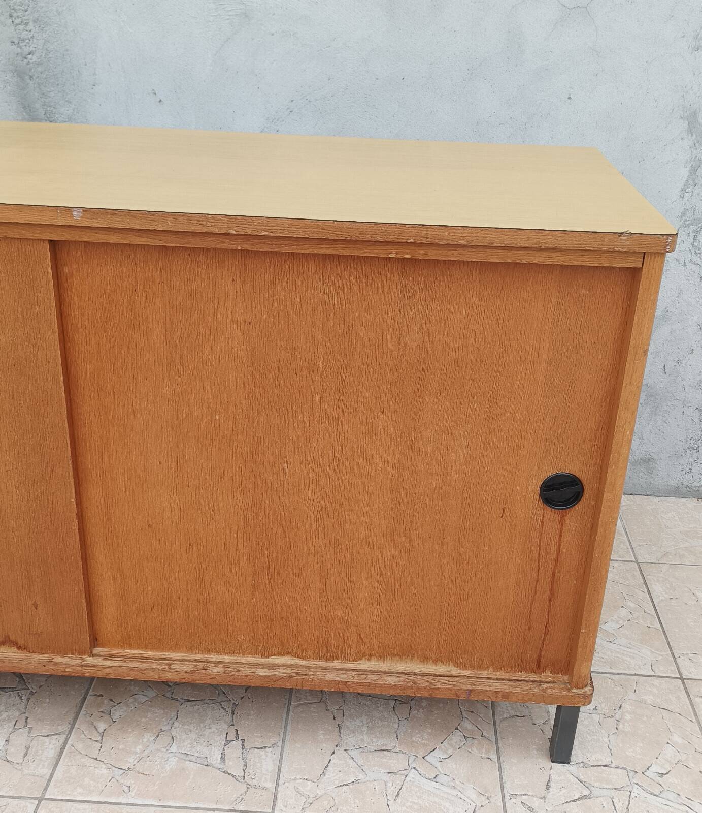 Enfilade vintage buffet d'école en chêne