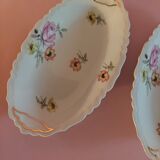 Dishes raviers lot of two porcelain of Limoges Charbernaud and Larcher
