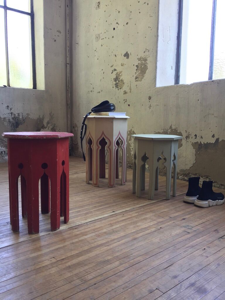 Moroccan stools, set of 3