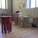 Suite de trois tabourets marocains