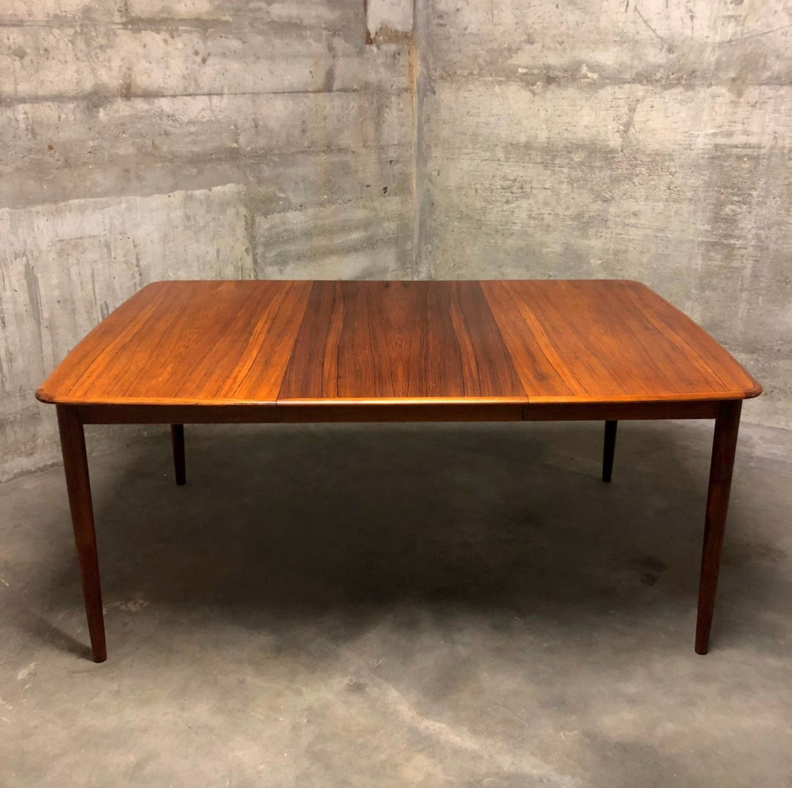 Extendable Palisander Dining Table by Henry Rosengren Hansen for Brande, 1960s