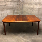 Extendable Palisander Dining Table by Henry Rosengren Hansen for Brande, 1960s