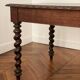Old farm dining table Louis XIII turned wood