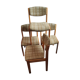 4 chaises scandinave de 1960