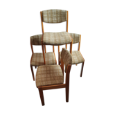 4 chaises scandinave de 1960
