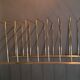 Wall-mounted or free-standing gilded brass vinyl holder 1960/1970.