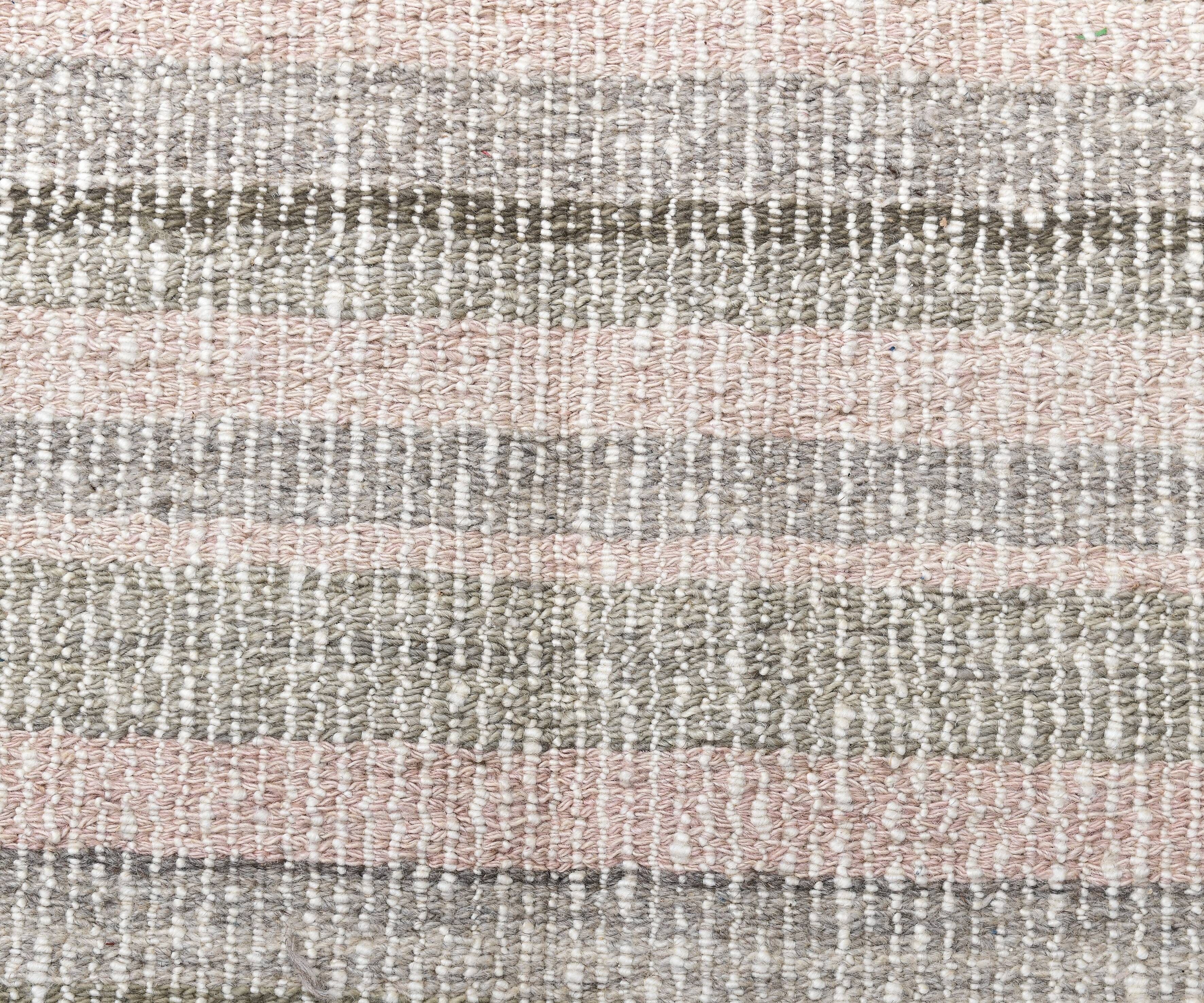 Pastel pink kilim rug, 325x217 cm wool kilim rug, large kilim carpet