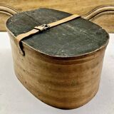 Old bent wood fur hat box