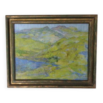contemporary painting "mountain landscape"